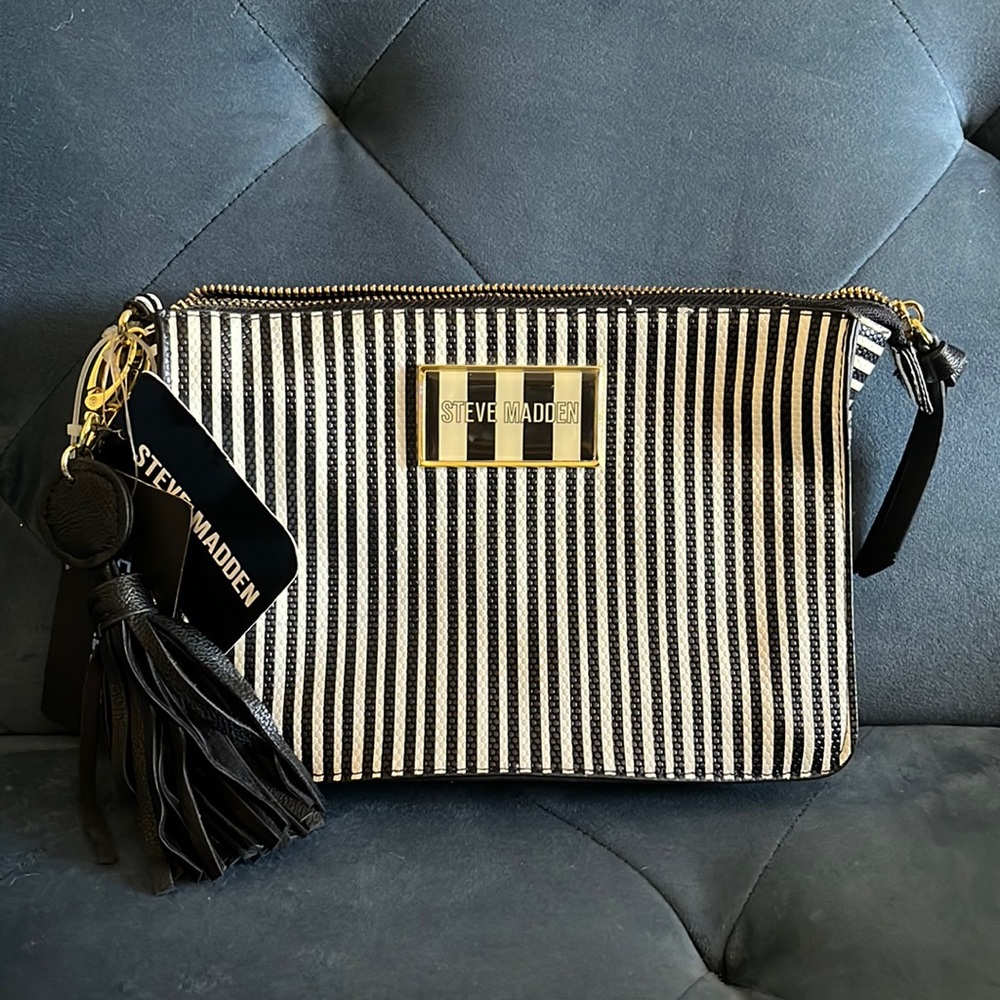 Steve Madden Multi Function Wristlet Top Zip Pouch